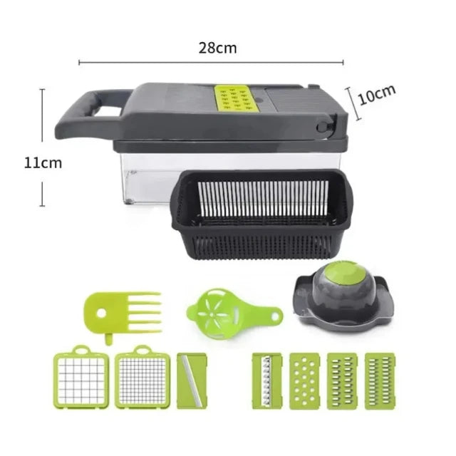 Multifunctional 16 Vegetable Chopper & Slicer with Handle for Kitchen