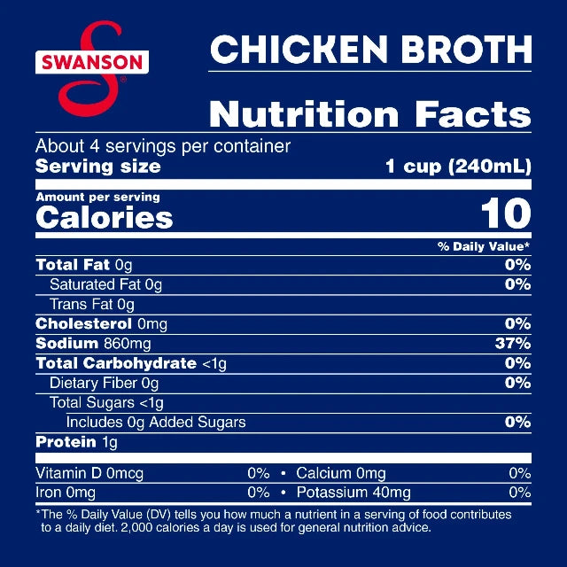 Swanson 100% Natural Chicken Broth, 32 oz