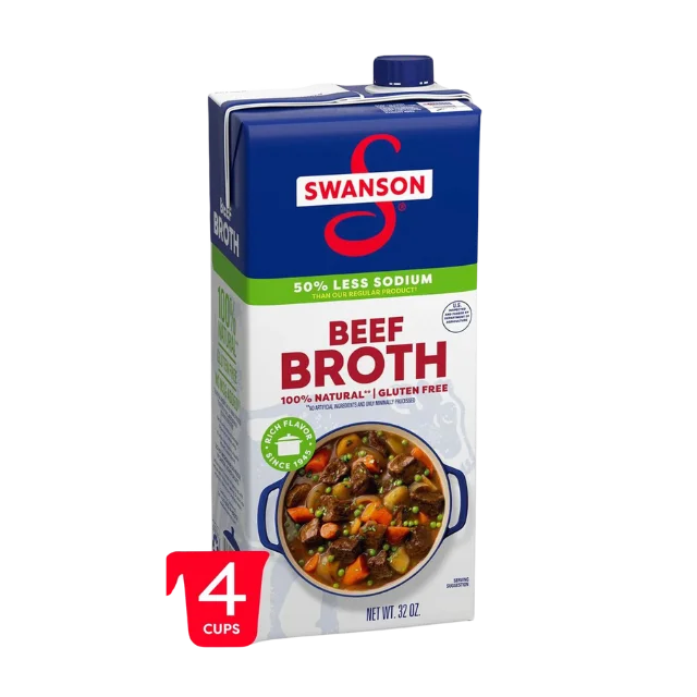 Swanson 100% Natural Lower Sodium Beef Broth, 32 oz