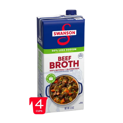 Swanson 100% Natural Lower Sodium Beef Broth, 32 oz