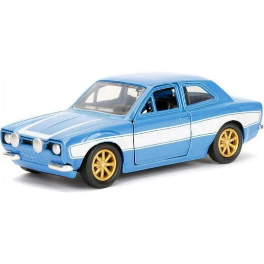 Fast & Furious Brian's Ford Escort DieCast 1:32 - Jada Toys Blue/White