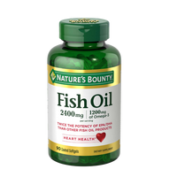 Nature's Bounty Fish Oil Softgels, Double Strength, 2400 Mg, 90 Ct