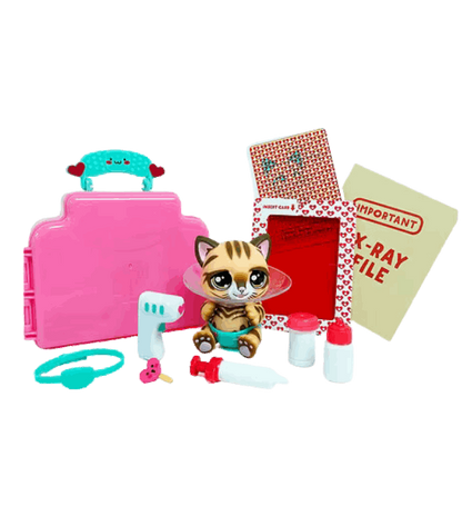 TLC Kritters Boo Boo Better Mystery Vet Carry Case Series 3 - 12 Pieces Pet, Case, Accessories, X-Ray Card, Diaper + More!!