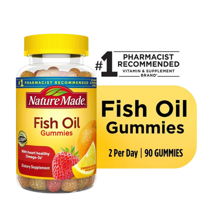 Nature Made Fish Oil Gummies, Omega 3 Fish Oil Supplements, 90 Count