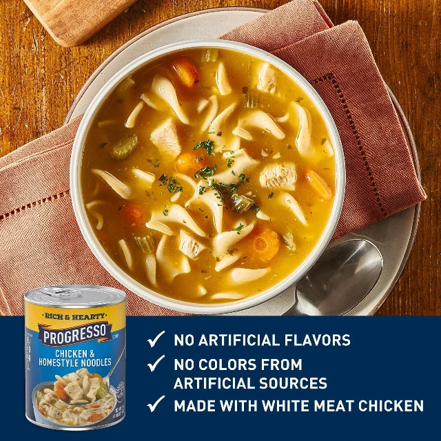 Progresso Rich & Hearty Chicken & Homestyle Noodles Soup 19 oz