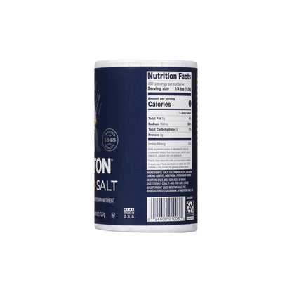 Morton Iodized Salt, Essential Cooking & Baking Ingredient, 26 oz
