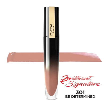 L'Oreal Paris Brilliant Signature Shiny Lip Stain Lipstick, Be Determined