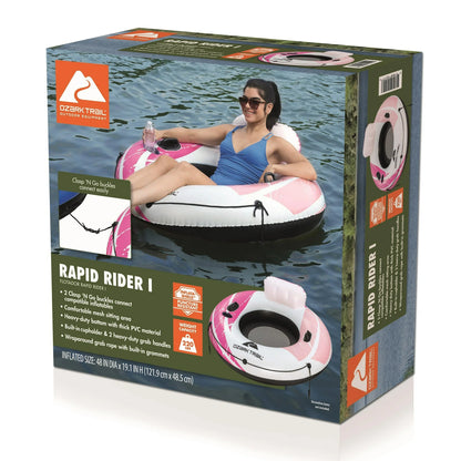 Ozark Trail Pink Rapid Rider River Tube 48" – Summer Float