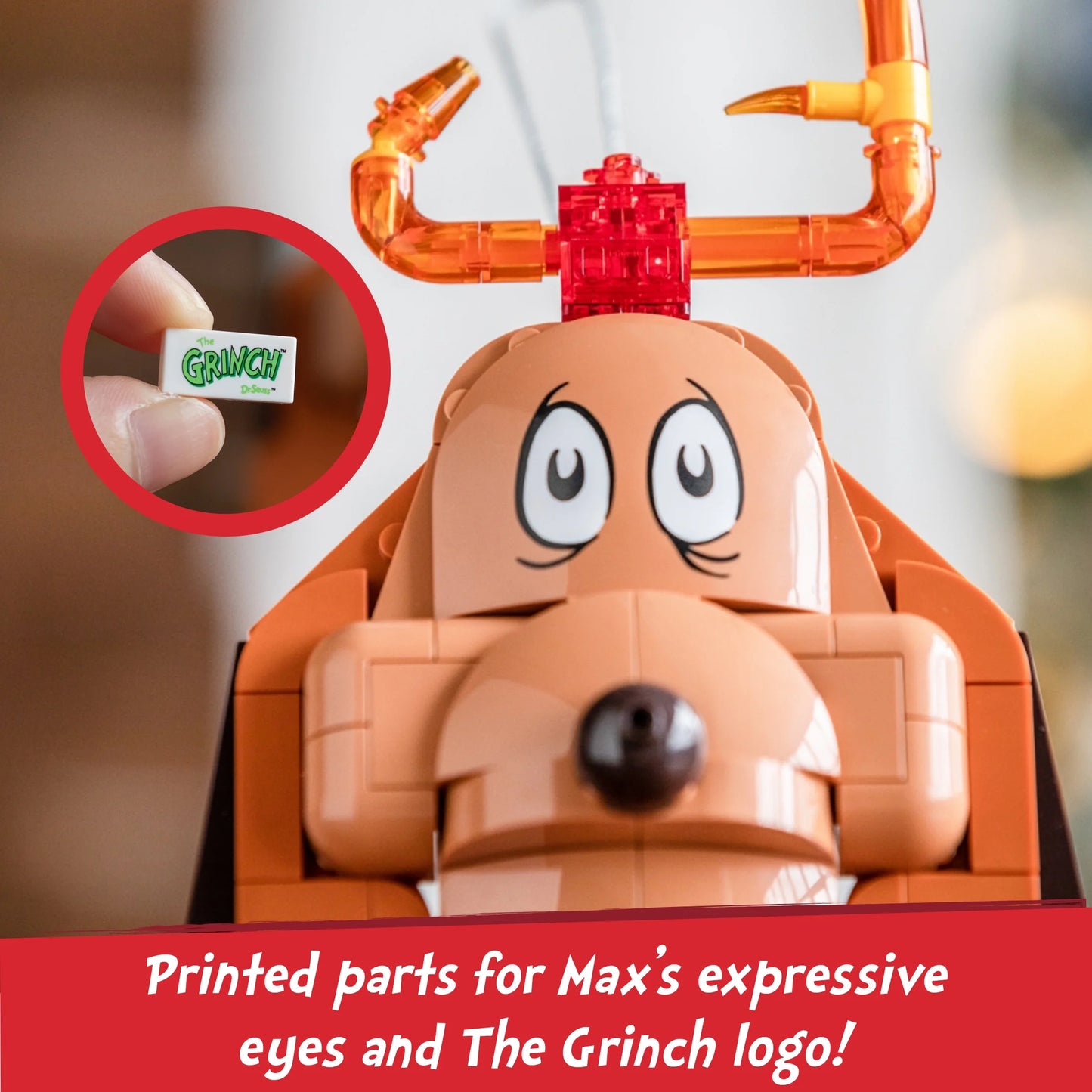 Brickcraft Grinch Max the Dog Decoration Brick Building Kit (135-Plastic Piece Set), Christmas Décor, Toy Gift Idea for Boys and Girls Ages 8 Years Old and Up