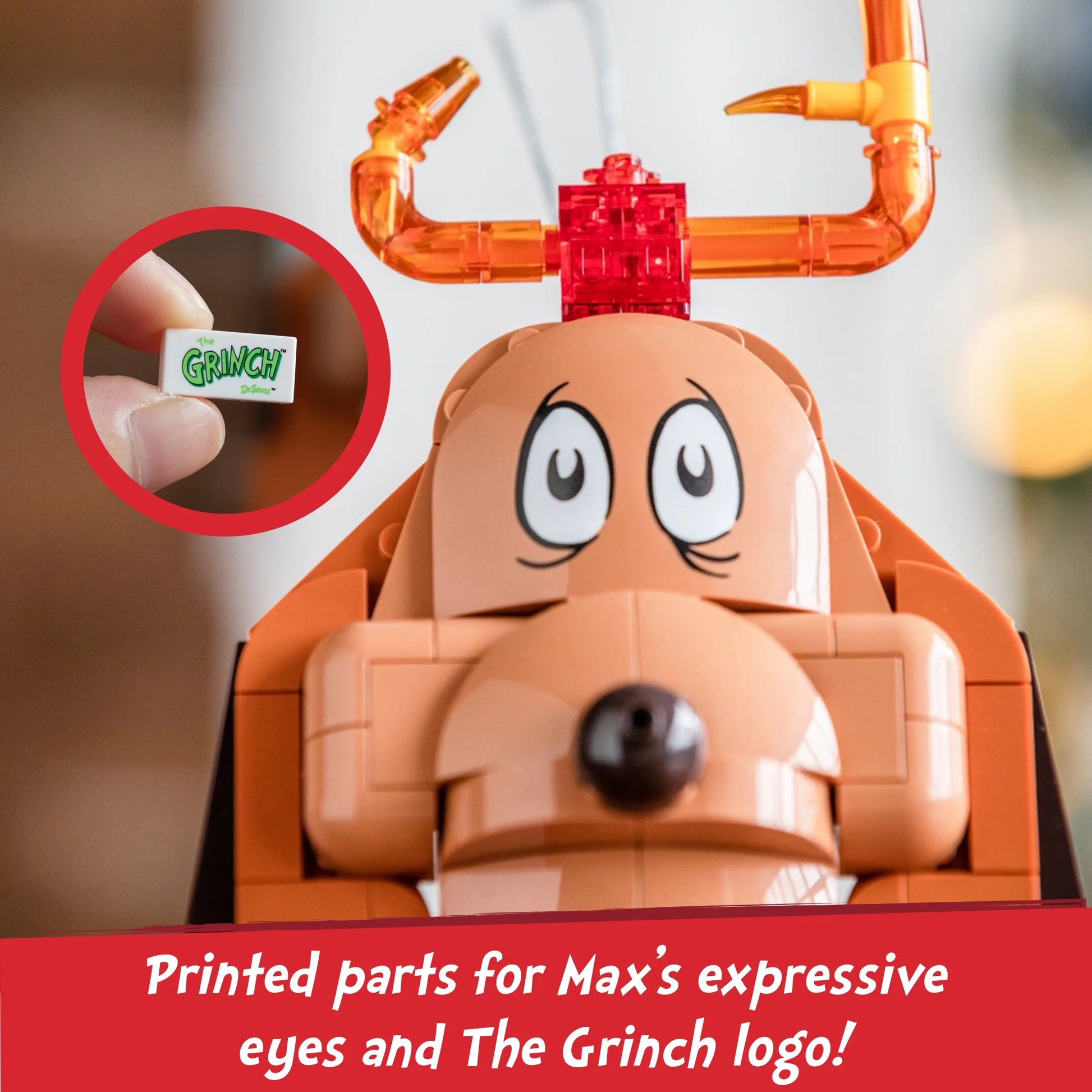 Brickcraft Grinch Max the Dog Decoration Brick Building Kit (135-Plastic Piece Set), Christmas Décor, Toy Gift Idea for Boys and Girls Ages 8 Years Old and Up