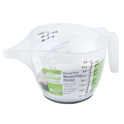 PrepSolutions Precise Pour Measuring Pitcher – 4-Cup Capacity