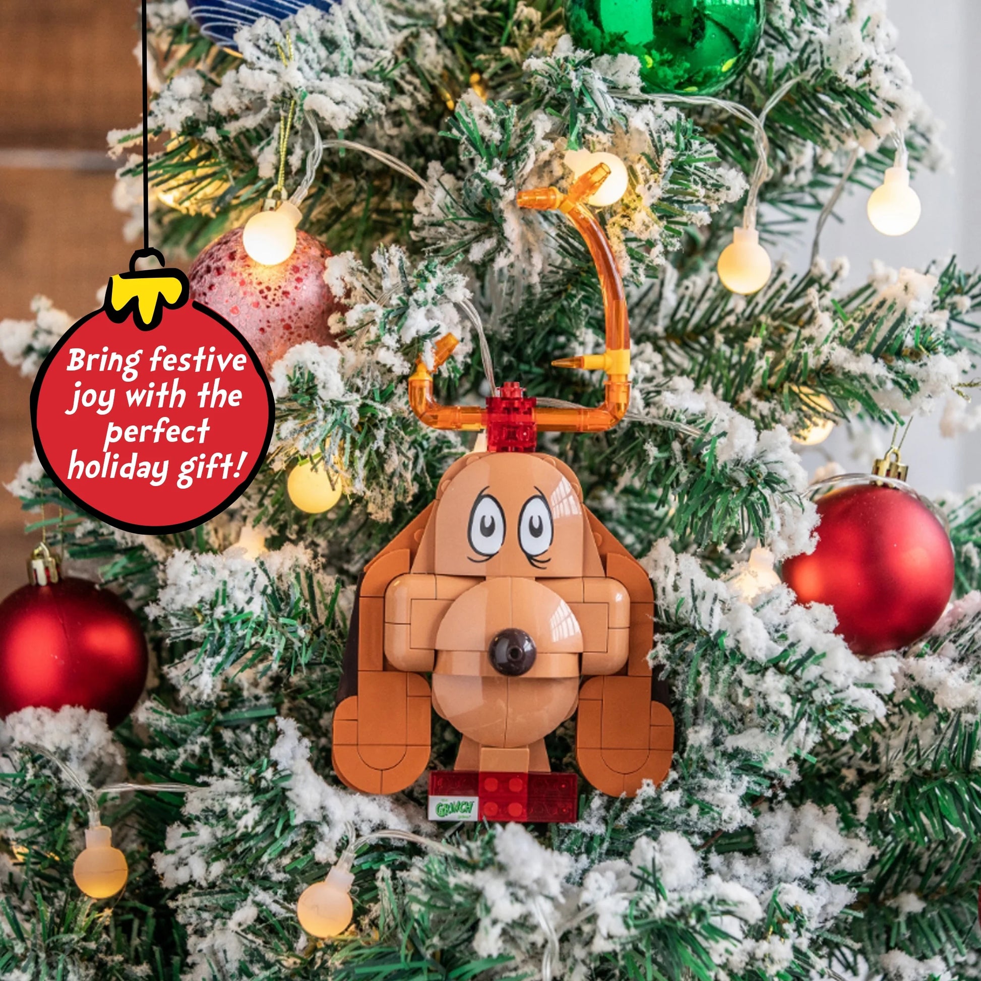 Brickcraft Grinch Max the Dog Decoration Brick Building Kit (135-Plastic Piece Set), Christmas Décor, Toy Gift Idea for Boys and Girls Ages 8 Years Old and Up