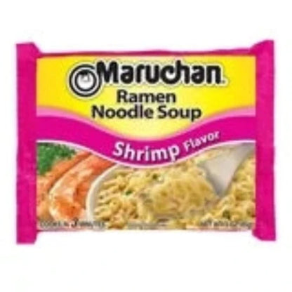 Maruchan Instant Lunch Shrimp Ramen Noodle Soup, 3 oz, 12 Count