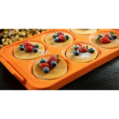 Blackstone Silicone 6-Section Egg Ring Egg Mold Tray in Orange