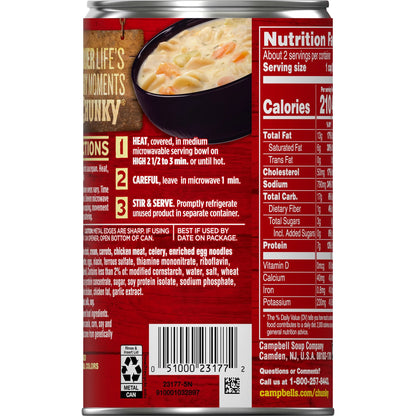 Campbell's Chunky Creamy Chicken Noodle Soup, 18.8 oz Can