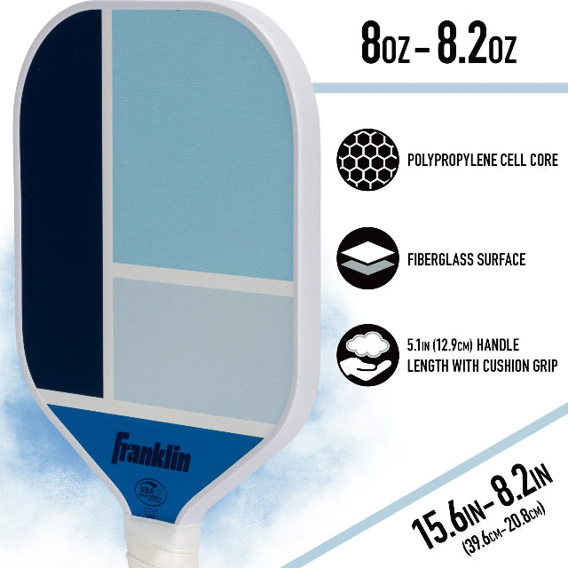 Franklin Sports 2-Player Pickleball Set – 2 Paddles + 2 Balls