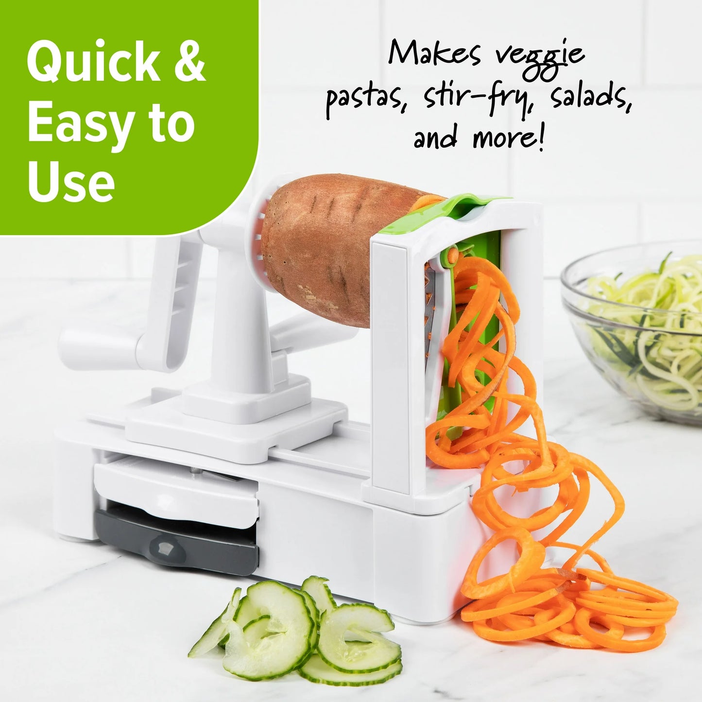 Prep Solutions Deluxe Spiral Cutter – White with Steel Blades