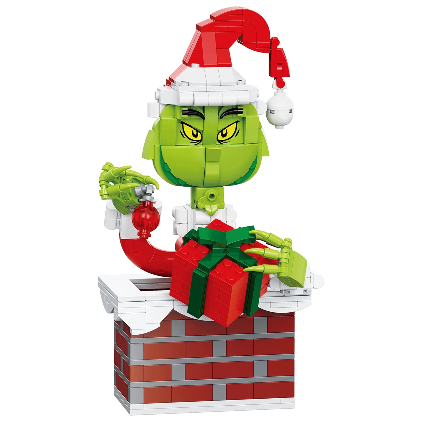 Brickcraft up the Chimney Grinch Building Kit (504-Plastic Piece Set) Limited Edition Collectible, Christmas Décor, Toy Gift Idea for Boys and Girls Ages 8 Years Old and Up