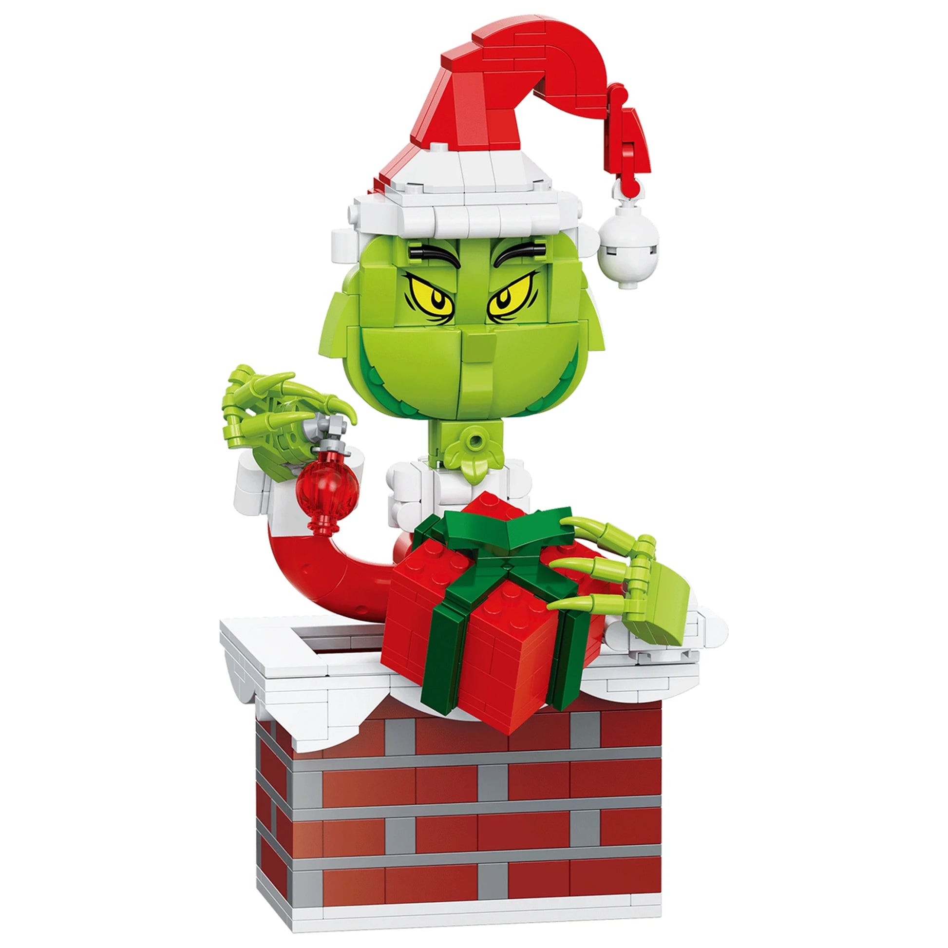 Brickcraft up the Chimney Grinch Building Kit (504-Plastic Piece Set) Limited Edition Collectible, Christmas Décor, Toy Gift Idea for Boys and Girls Ages 8 Years Old and Up