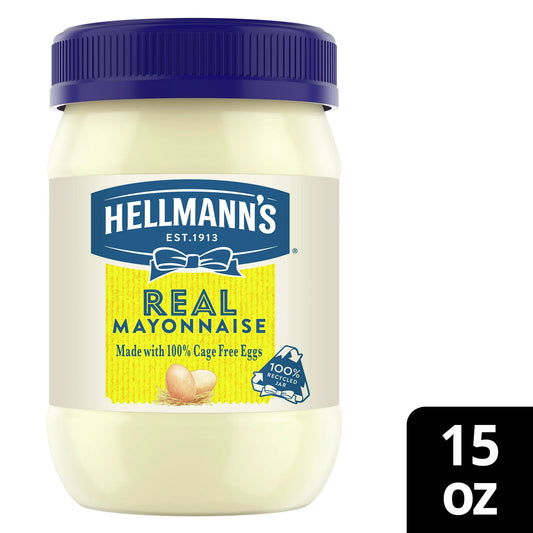 Hellmann's Made with Cage Free Eggs Real Mayonnaise, Condiments, 15 Oz