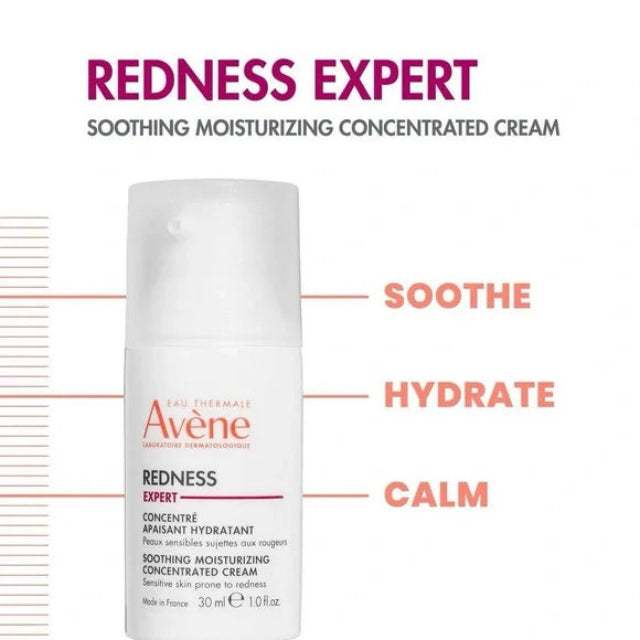 Avène Redness Expert Soothing Moisturizing Cream, 1 Fl Oz