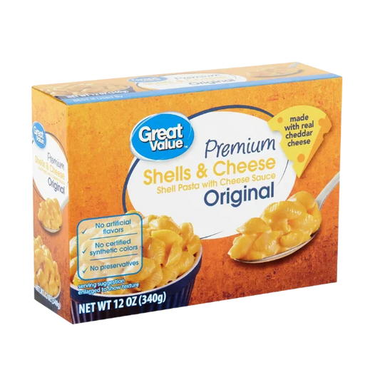 Great Value Premium Original Shells & Cheese, 12 oz