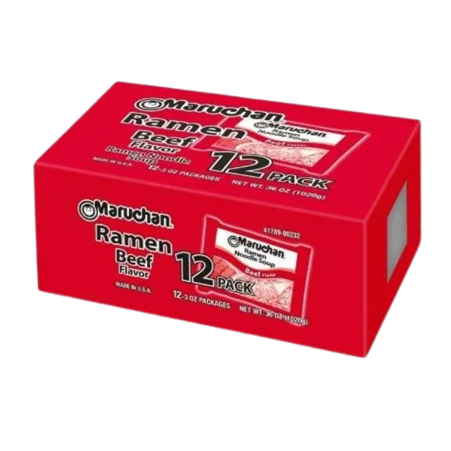 Maruchan Instant Lunch Beef Ramen Noodle Soup, 3 oz, 12 Count