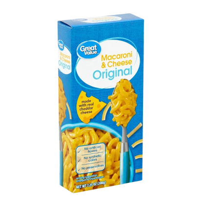 Great Value Original Macaroni & Cheese, 7.25 oz