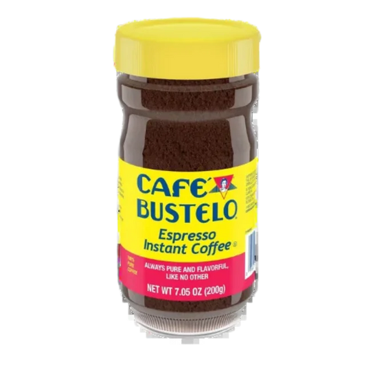 Cafe Bustelo - Espresso Style Dark Roast Instant Coffee, 7.05 oz Jar