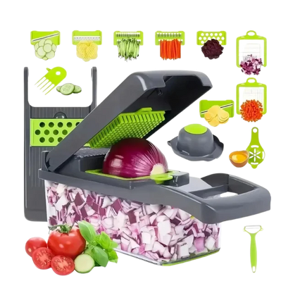 Multifunctional 16 Vegetable Chopper & Slicer with Handle for Kitchen