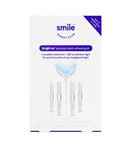 SmileDirectClub Pro Strength Teeth Whitening Kit, 4 Pack Gel Pens with LED Accelerator Light