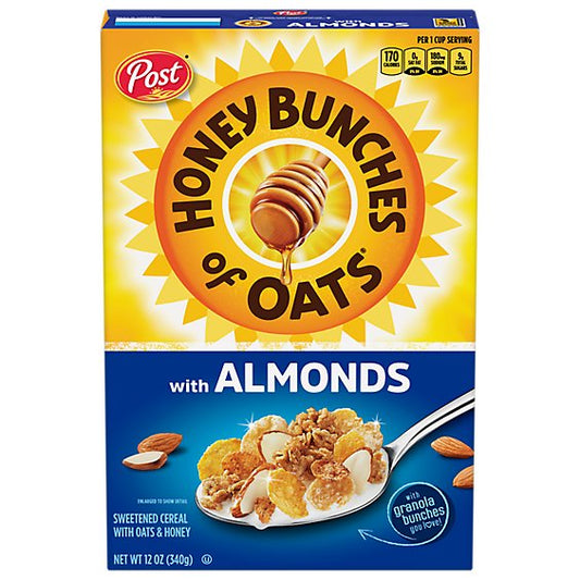 Post Honey Bunches of Oats With Almonds Heart Healthy Breakfast Cereal 12 Oz