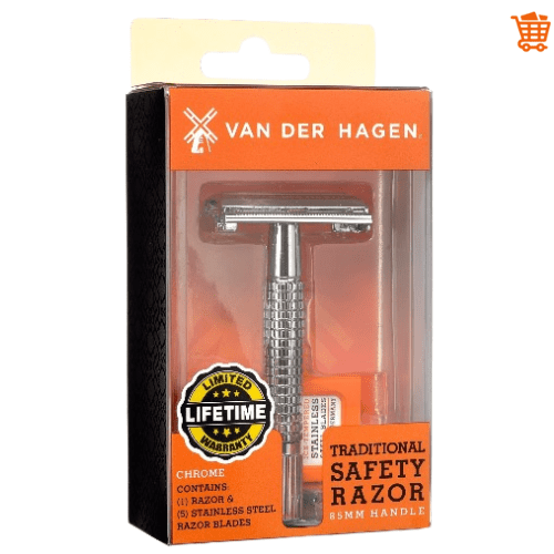Van Der Hagen Traditional Safety Razor with 5 Blades