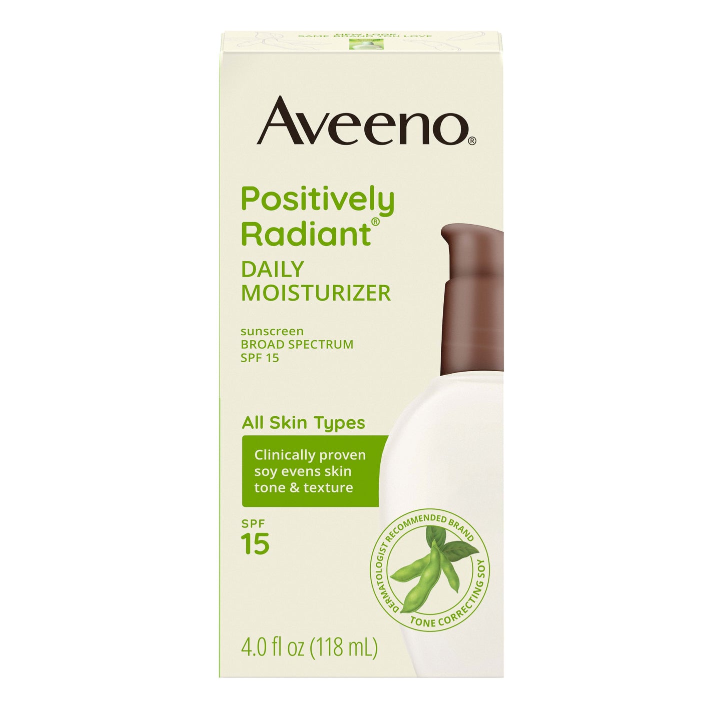 Aveeno Positively Radiant Daily Face Moisturizer with SPF 15, 4 oz